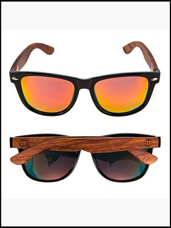 Polarized Wood Sunglasses HD UV400 Driving Fishing Golf main image 6